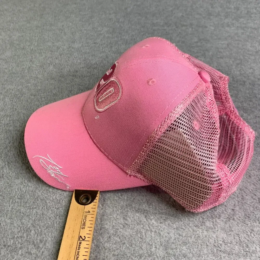 Nascar Tony Stewart Hat Cap Adjustable Back Pink Winners Circle Womens New
